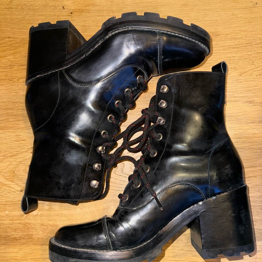 Marc Fisher Combat Laced Booties With Heel - image 5